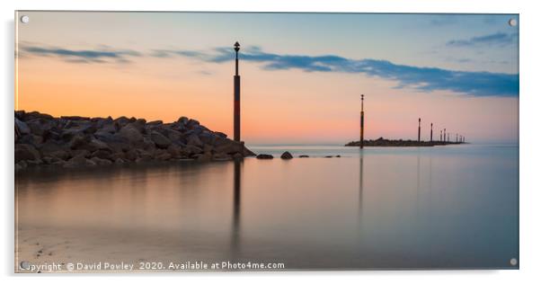Dawn on Sea Palling Beach Acrylic by David Powley