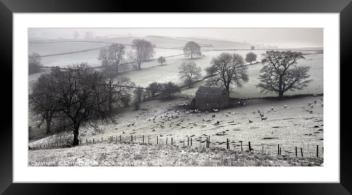 Winter in the White Peak Framed Mounted Print by Chris Drabble