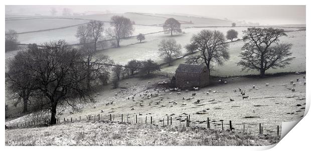 Winter in the White Peak Print by Chris Drabble