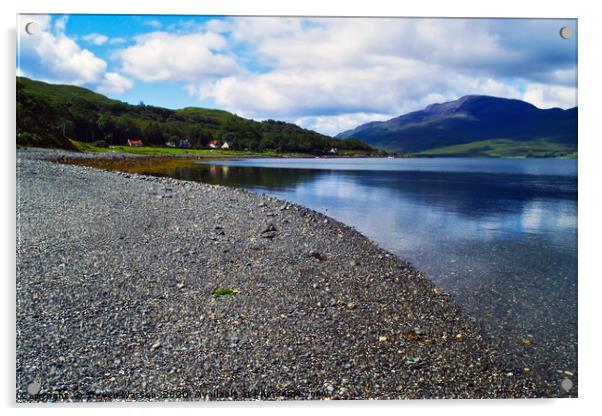 Loch Spelve and Croggan 2 Acrylic by Steven Watson