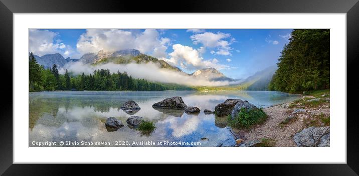 Morning mood at Langbathsee Framed Mounted Print by Silvio Schoisswohl