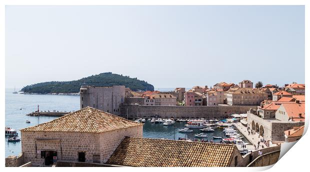 Dubrovnik harbour letterbox crop Print by Jason Wells