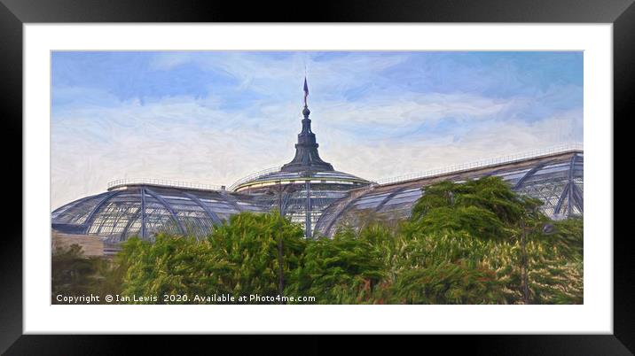 The Grand Palais Glass Roof Framed Mounted Print by Ian Lewis