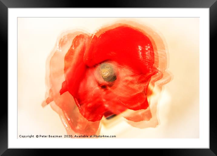 Abstract Poppy Framed Mounted Print by Peter Boazman