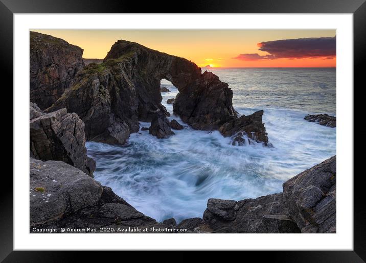 Stac a' Phris at sunset (Isle of Lewis) Framed Mounted Print by Andrew Ray