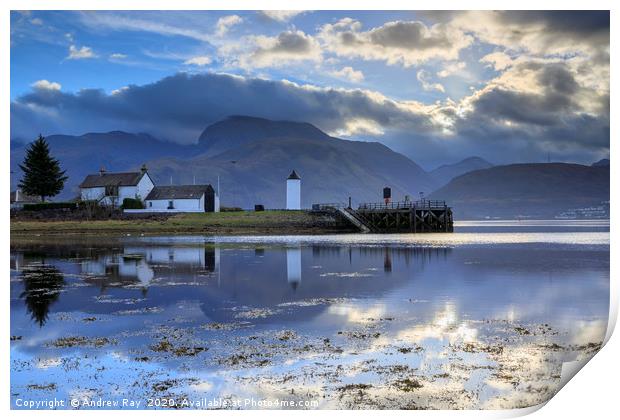 Corpach Reflections Print by Andrew Ray
