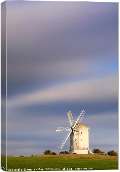 Clouds over Ashcombe Windmill Canvas Print by Andrew Ray