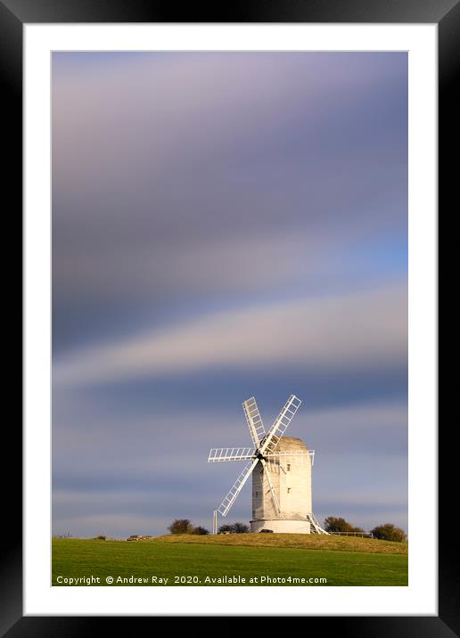 Clouds over Ashcombe Windmill Framed Mounted Print by Andrew Ray
