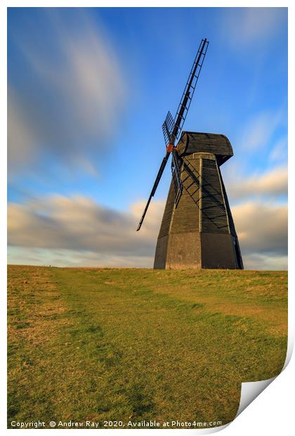 Towards Rottingdean Windmill Print by Andrew Ray