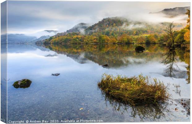 Ullswater Reflections Canvas Print by Andrew Ray