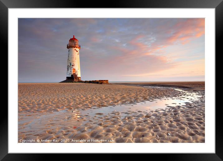 First Light (Talacre) Framed Mounted Print by Andrew Ray