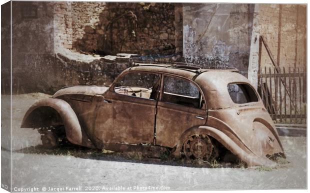 Old Rusted Car  Canvas Print by Jacqui Farrell