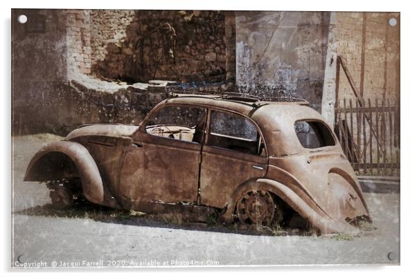 Old Rusted Car  Acrylic by Jacqui Farrell
