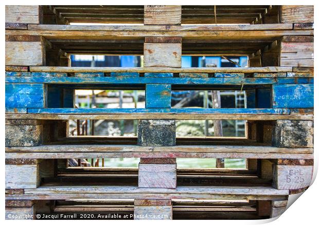 Wooden Construction Pallets Print by Jacqui Farrell