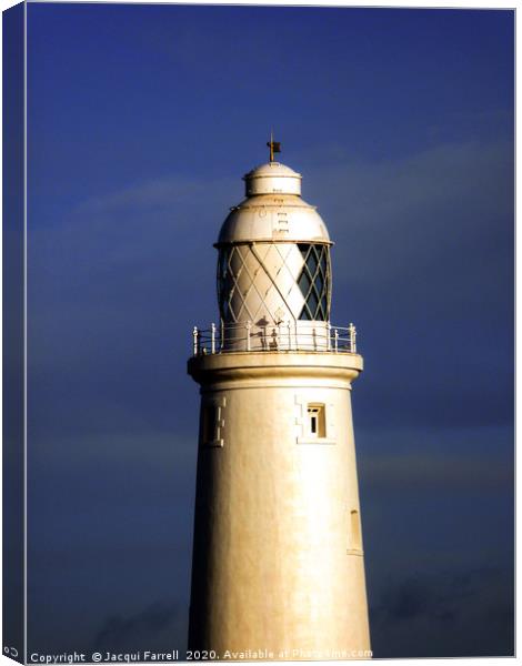 St Mary's Lighthouse Whitley Bay Canvas Print by Jacqui Farrell