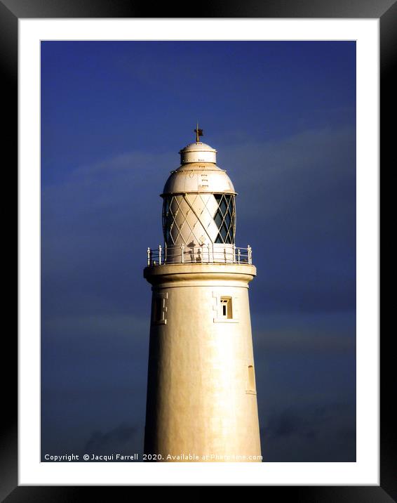 St Mary's Lighthouse Whitley Bay Framed Mounted Print by Jacqui Farrell