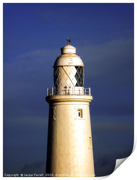 St Mary's Lighthouse Whitley Bay Print by Jacqui Farrell