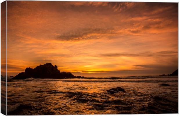 Pacific Sunset Canvas Print by David Hare