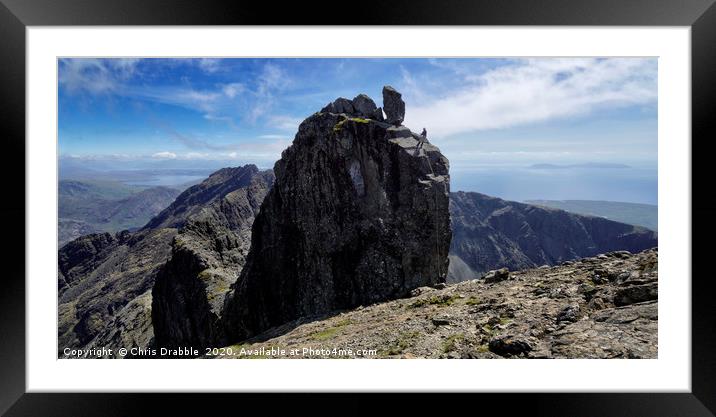 Abseiling off the Inaccessible Pinnacle            Framed Mounted Print by Chris Drabble