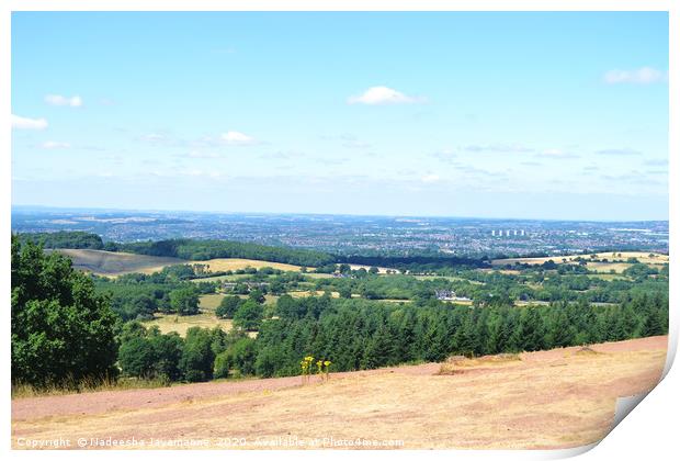 Clent Hills! Print by Nadeesha Jayamanne