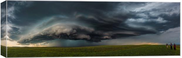 Four Corners Supercell, WY.  Canvas Print by John Finney