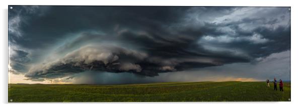 Four Corners Supercell, WY.  Acrylic by John Finney
