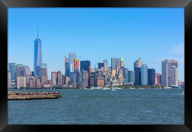 Manhattan Skyline Framed Print by David Hare