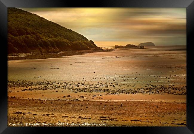 Sandbay to Steep Holm Framed Print by Heather Goodwin