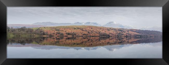 Slopes above Coniston Water Framed Print by Jason Wells