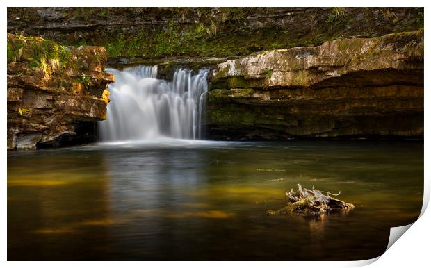 River Tawe waterfall Print by Leighton Collins