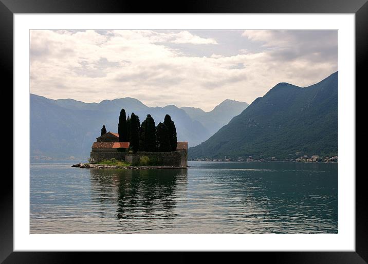 St. George's Island, Bay of Kotor Framed Mounted Print by David Gardener