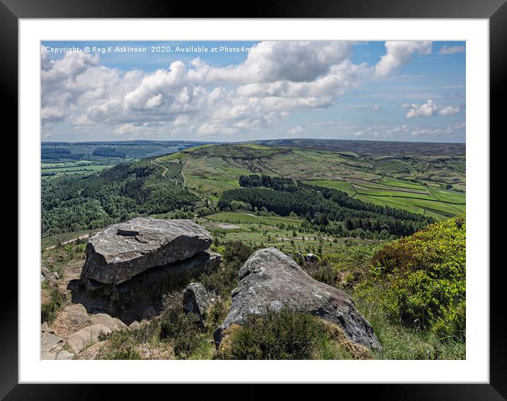 Cleveland Hills and North Yorks Moors Framed Mounted Print by Reg K Atkinson