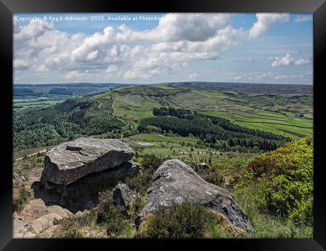 Cleveland Hills and North Yorks Moors Framed Print by Reg K Atkinson