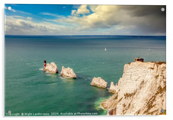 The Needles Isle Of Wight Acrylic by Wight Landscapes