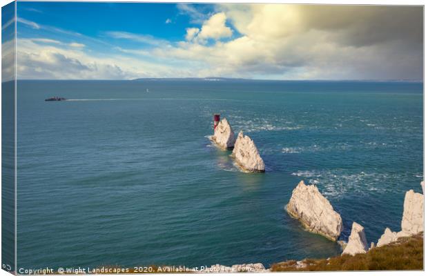 Waverley At The Needles Canvas Print by Wight Landscapes