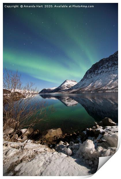 Aurora Borealis Norway Print by Amanda Hart