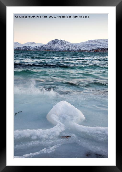 Winter Sea Norway - Arrowhead Framed Mounted Print by Amanda Hart