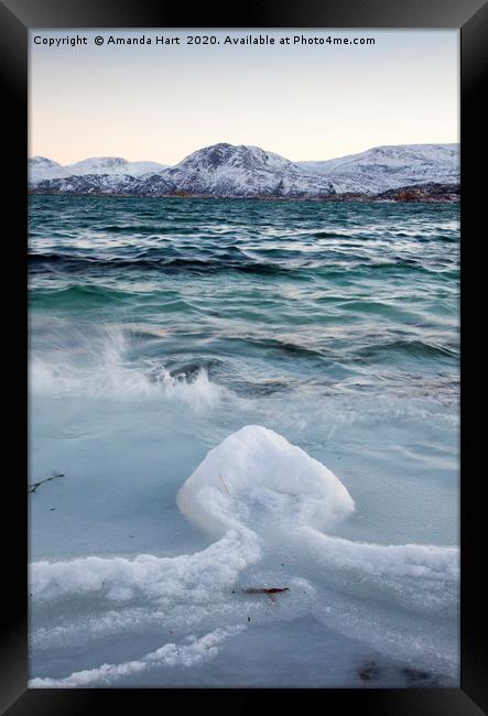 Winter Sea Norway - Arrowhead Framed Print by Amanda Hart