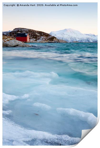 Winter Sea Norway - Slushy Sea Print by Amanda Hart