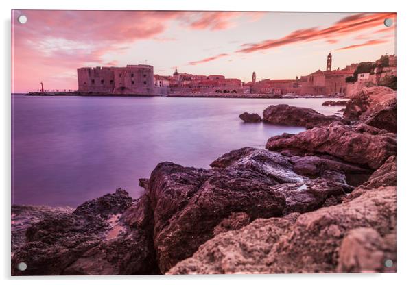 Dubrovnik at dusk Acrylic by Jason Wells
