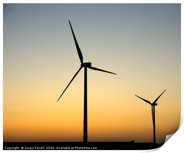 Wind Turbines Print by Jacqui Farrell