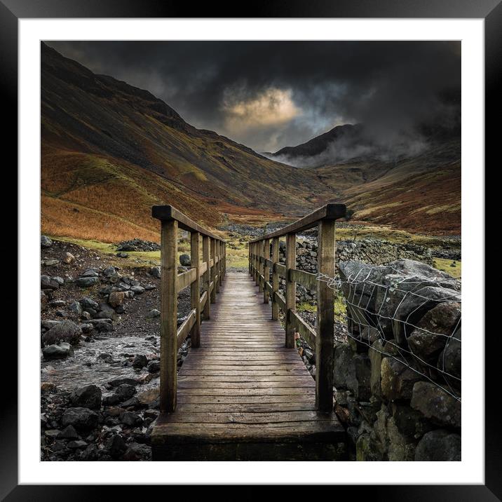 Bridge to the hills - Wasdale, Cumbria Framed Mounted Print by Robin Dearden