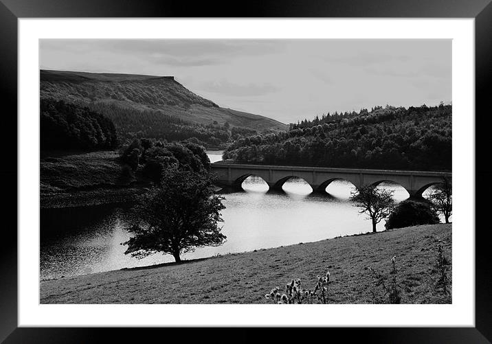 Ladybower Reservoir Framed Mounted Print by CJ Barnard