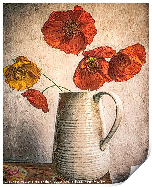       Poppies in a Jug                          Print by David Mccandlish