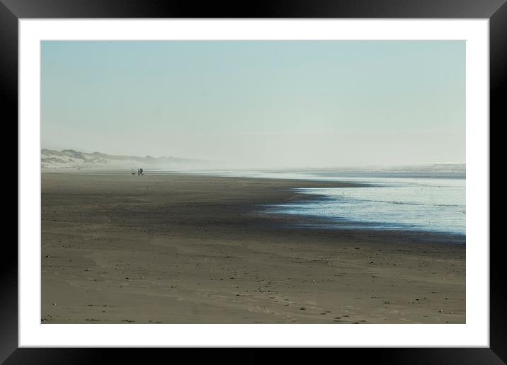Walking by the Sea Framed Mounted Print by Belinda Greb