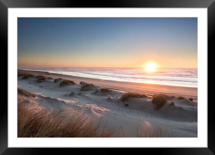South Jetty Beach Sunset, No. 2 Framed Mounted Print by Belinda Greb