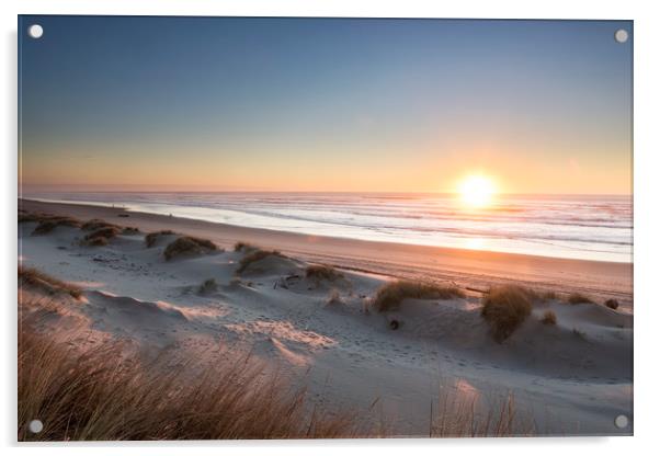 South Jetty Beach Sunset, No. 2 Acrylic by Belinda Greb