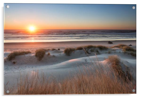 South Jetty Beach Sunset, No. 3 Acrylic by Belinda Greb