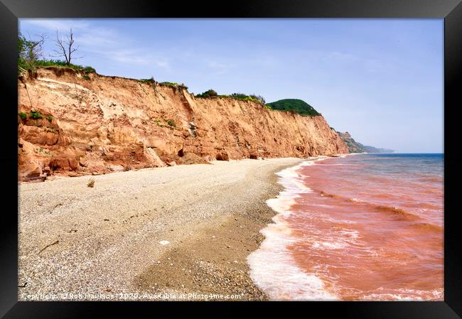 Red Sea of Sidmouth Framed Print by Rob Hawkins