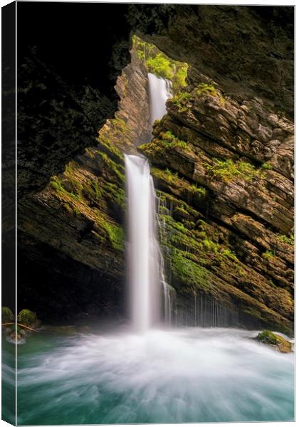 Thur Falls in the Toggenburg Region of Switzerland Canvas Print by DiFigiano Photography